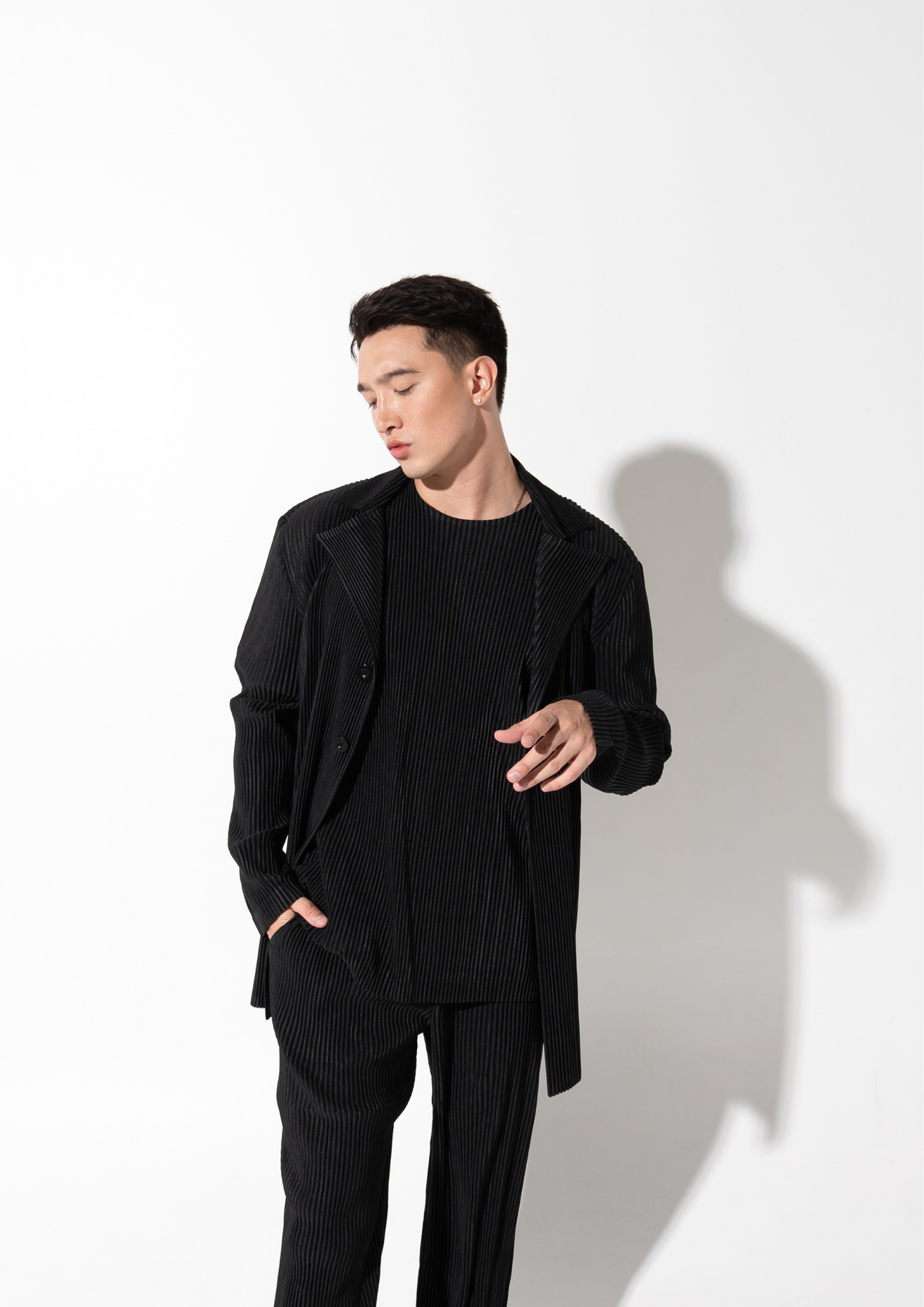 Pleated Blazer